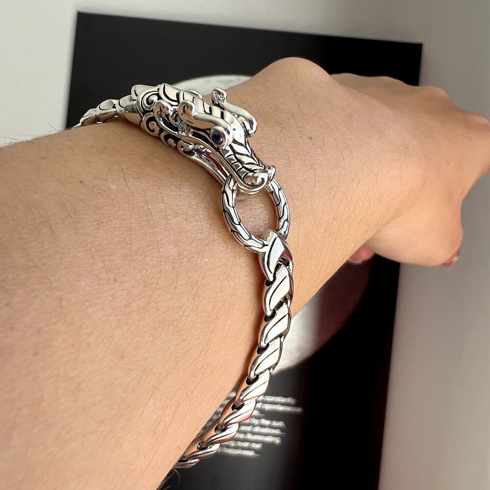 John Hardy Naga DragonBracelet Sterling Silver 7mm unisex NEW - Picture 4 of 8